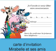 carte d'invitation Mirabelle